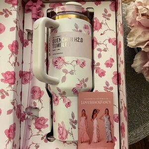 Stanley Floral Quencher H2.0 Tumbler - White and Pink